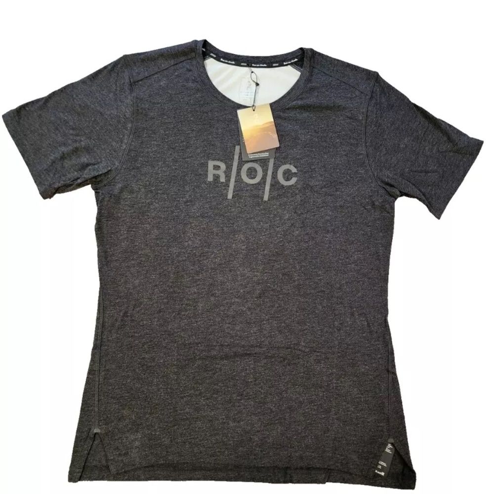 NWT- On™Cloud Men's R.O.C. Run On Clouds T-Shirt Charcoal Black
